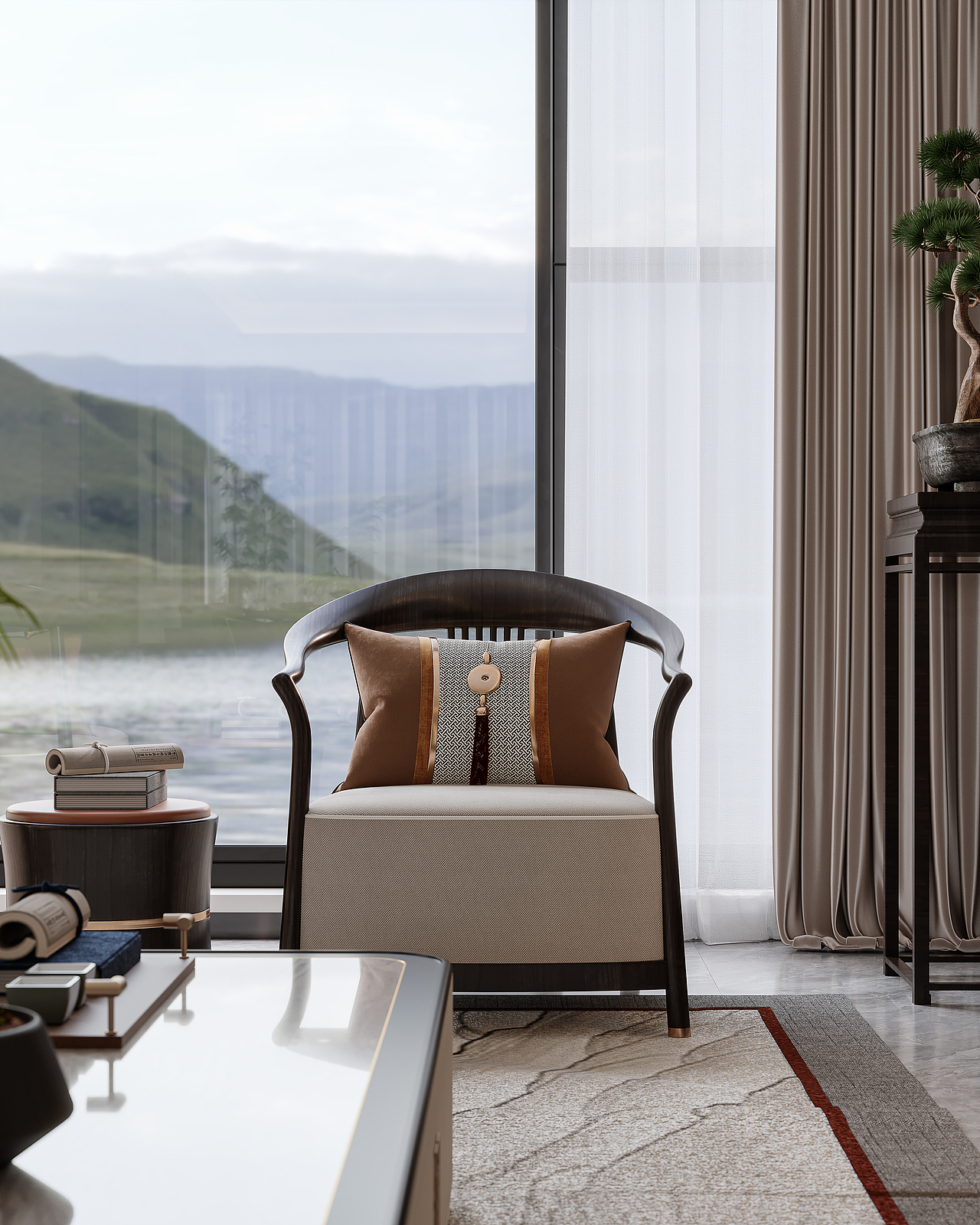 新中式渲染（图ZMzc3NDQ5MjQw） - 家装设计 - 站酷设计师篱笆外原创素材 - 站酷ZCOOL