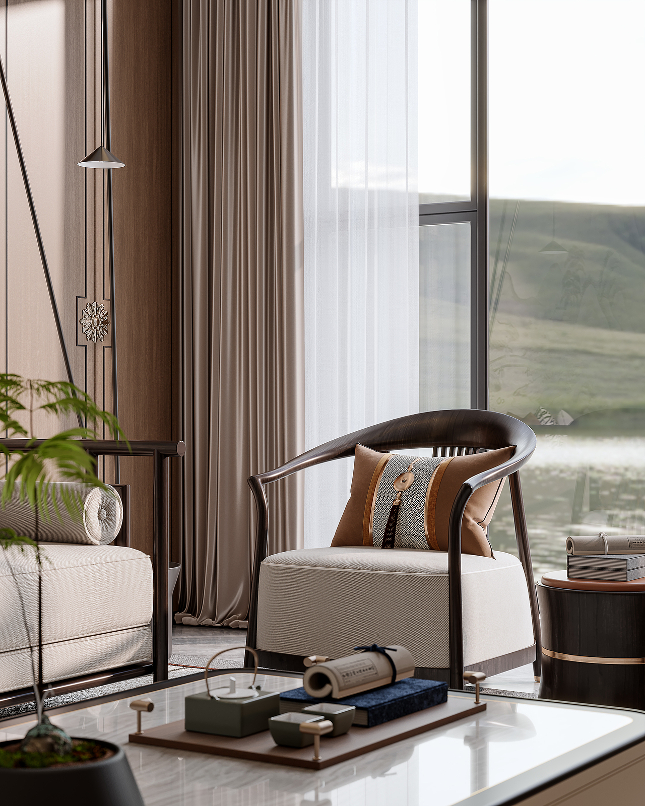 新中式渲染（图ZMzc3NDQ5Mzky） - 家装设计 - 站酷设计师篱笆外原创素材 - 站酷ZCOOL