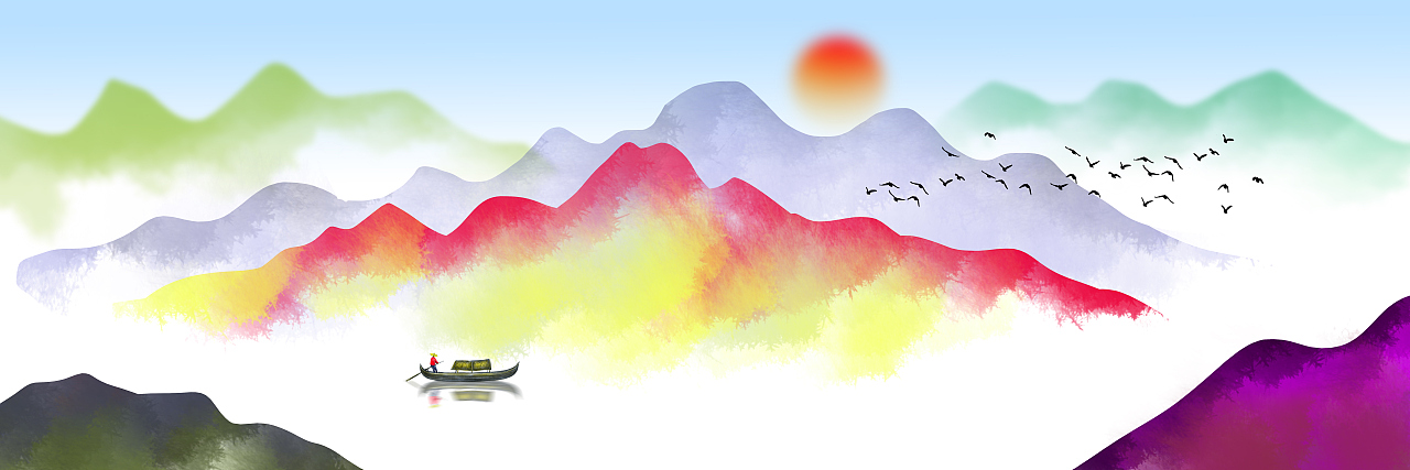 禅意山水画（图ZMzc3NDUzNjUy） - 艺术插画 - 站酷设计师亮sir艺术原创素材 - 站酷ZCOOL