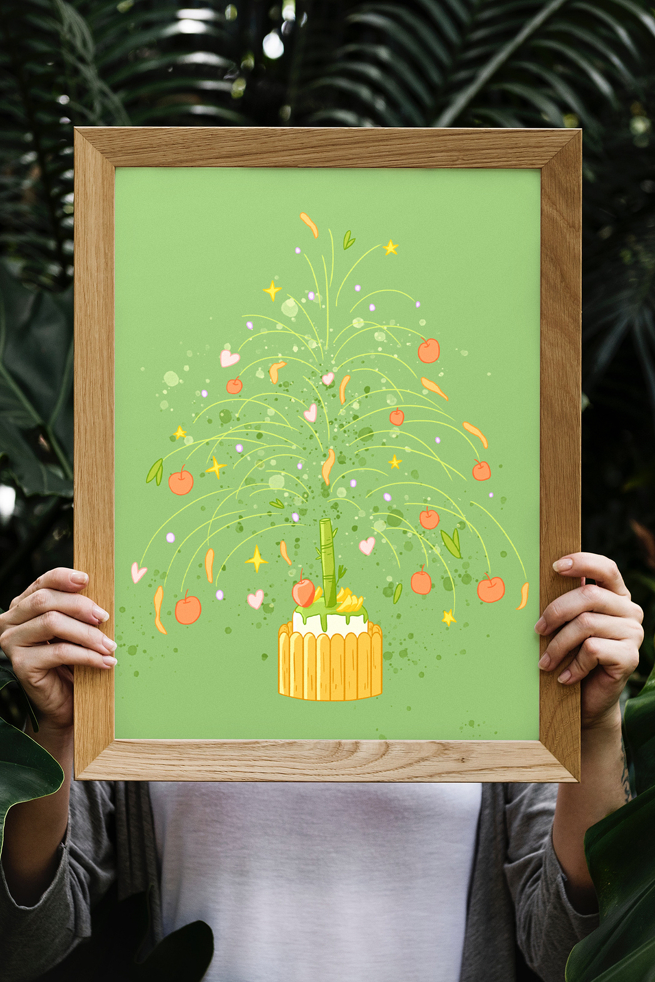 画师繁星9月第四周——小熊猫的苹果烟花（图ZMzc3NDU1ODYw） - 商业插画 - 站酷设计师小白若灵原创素材 - 站酷ZCOOL