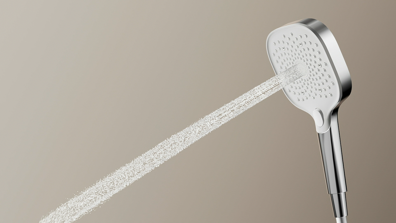 米家恒温花洒-三维动画