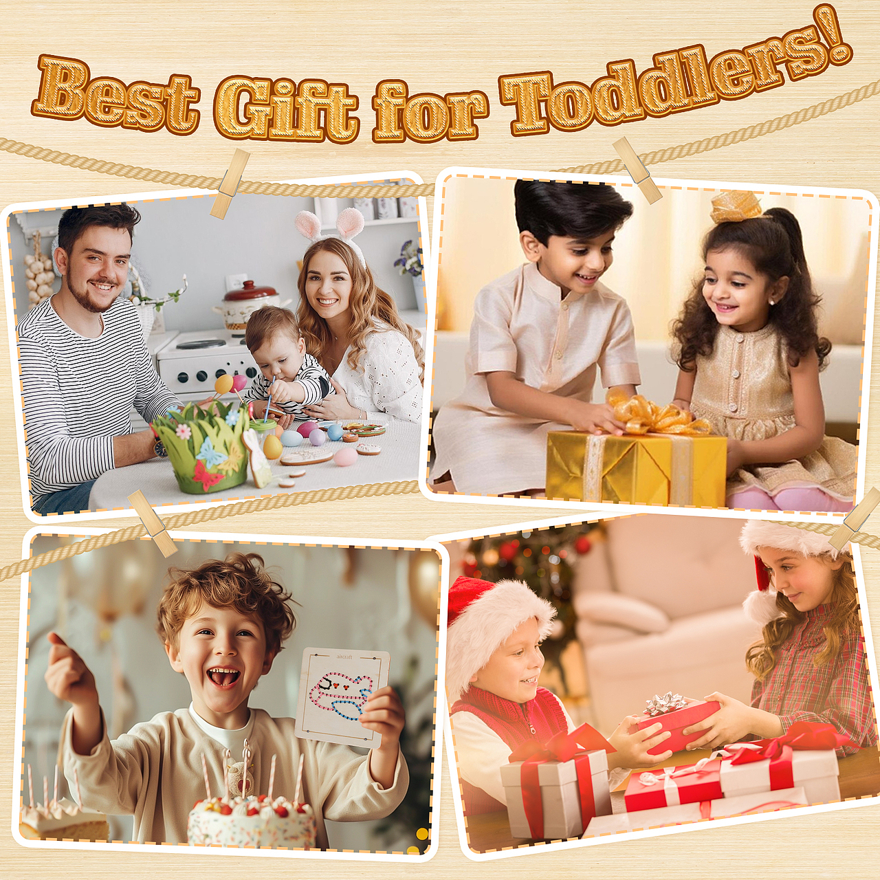 儿童穿线玩具亚马逊美国站主图A+设计