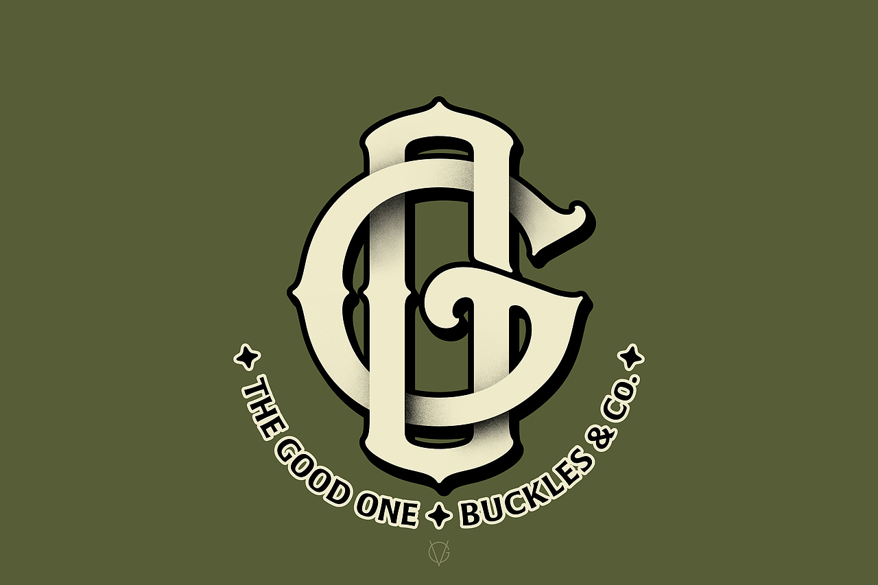 徽章LOGO设计-GO-Monogram花押字-复古风格