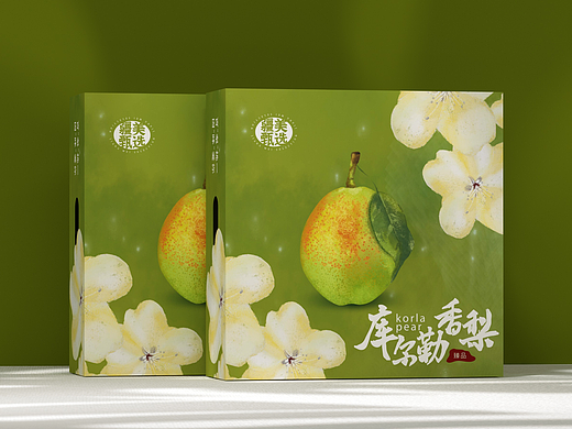 库尔勒香梨包装盒、水果通用包装盒、简约高端大气唯美