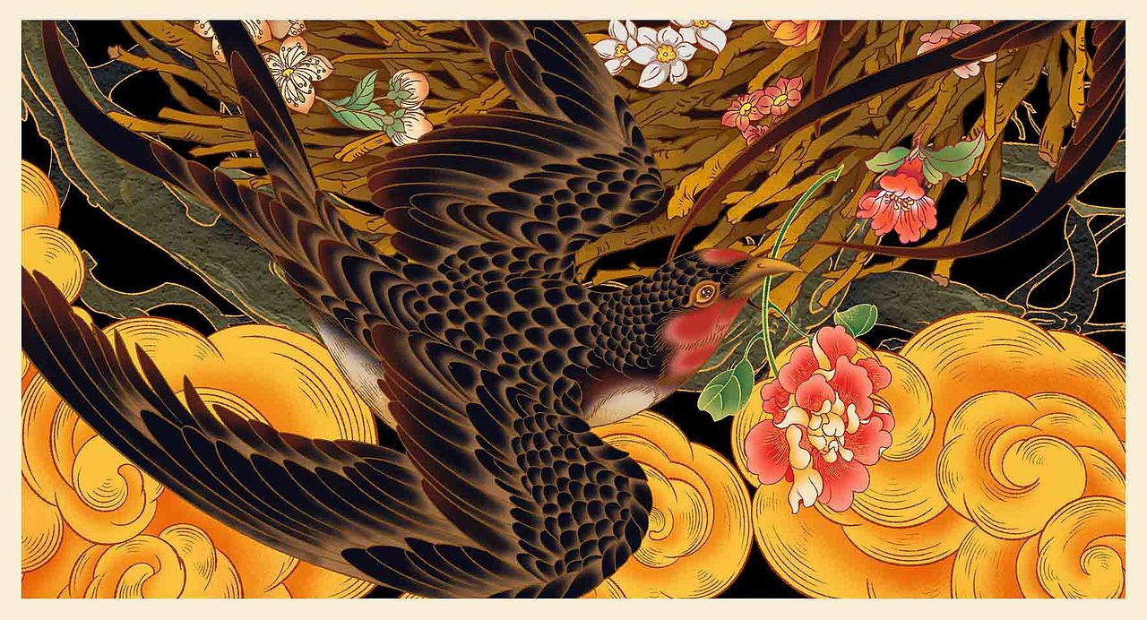 燕归巢（图ZMzc3NDk1Nzc2） - 艺术插画 - 站酷设计师卓煜原创素材 - 站酷ZCOOL