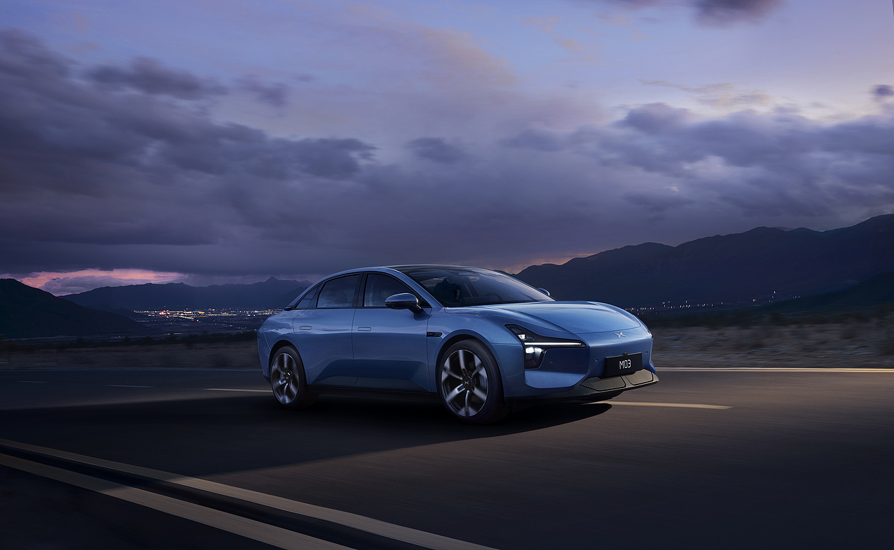 「汽车修图」全新小鹏MONA 03上市美图&KV修图