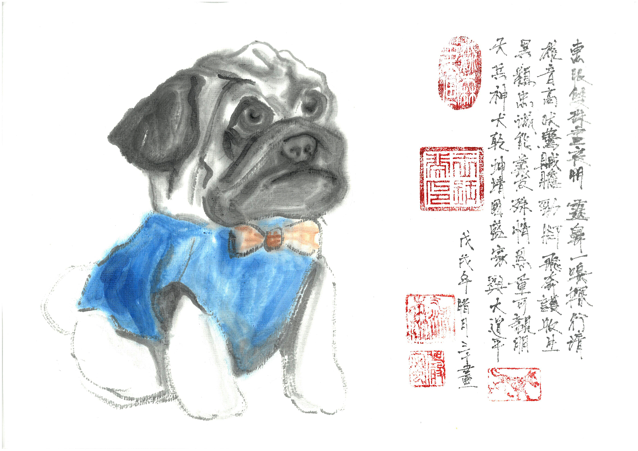 国风手绘插画