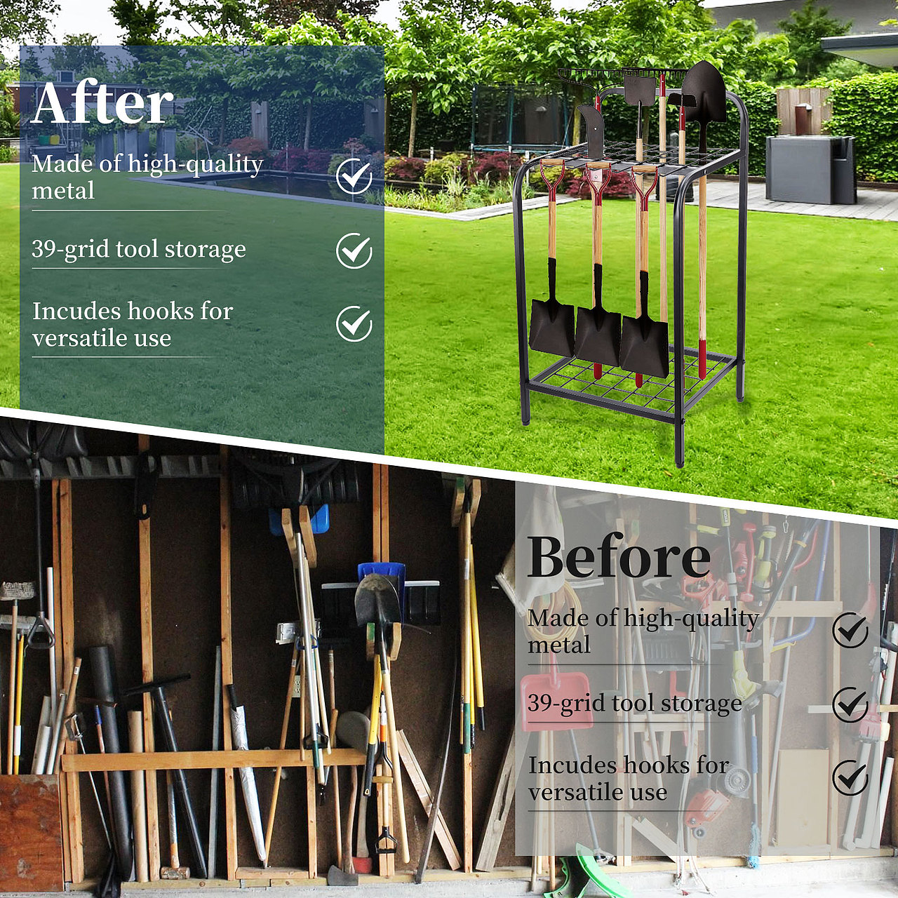 园丁工具收纳架-亚马逊主副图/A+设计