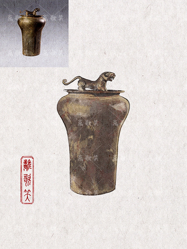 重庆博物馆｜文物插画（图ZMzc3NTE0NjY4） - 商业插画 - 站酷设计师离歌笑z原创素材 - 站酷ZCOOL