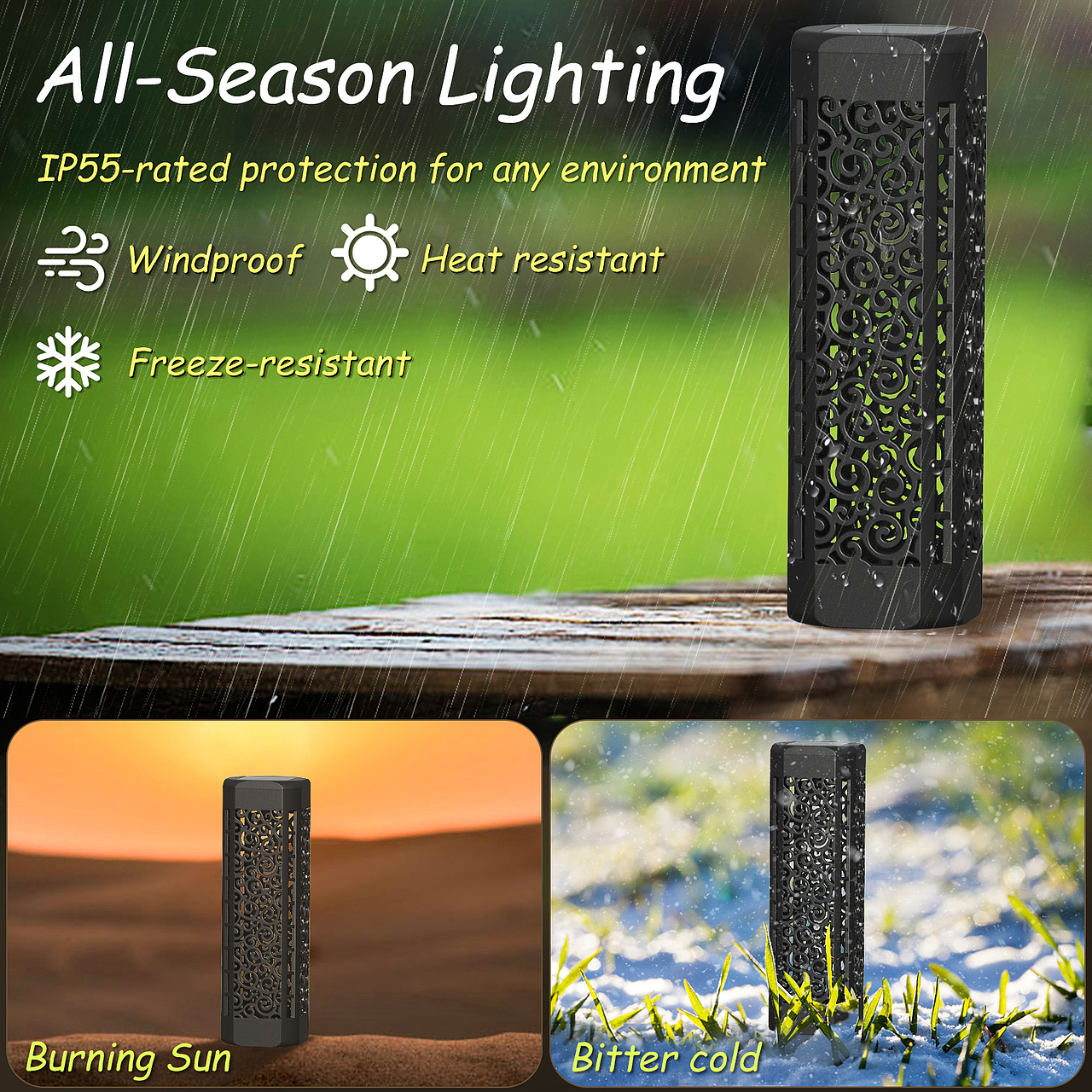 亚马逊主图 太阳能小径灯