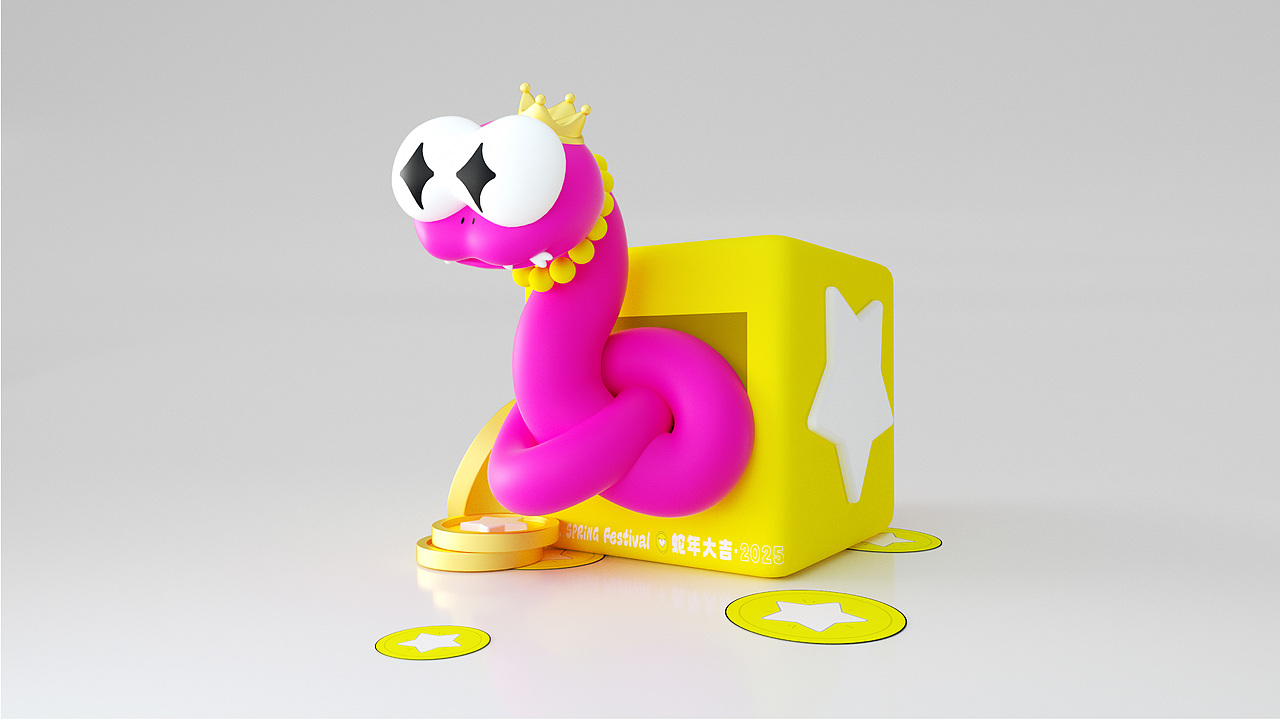 蛇年IP双旦新年美陈展-画蛇添财（图ZMzc3NTIzODA0） - IP形象 - 站酷设计师西创文化原创素材 - 站酷ZCOOL