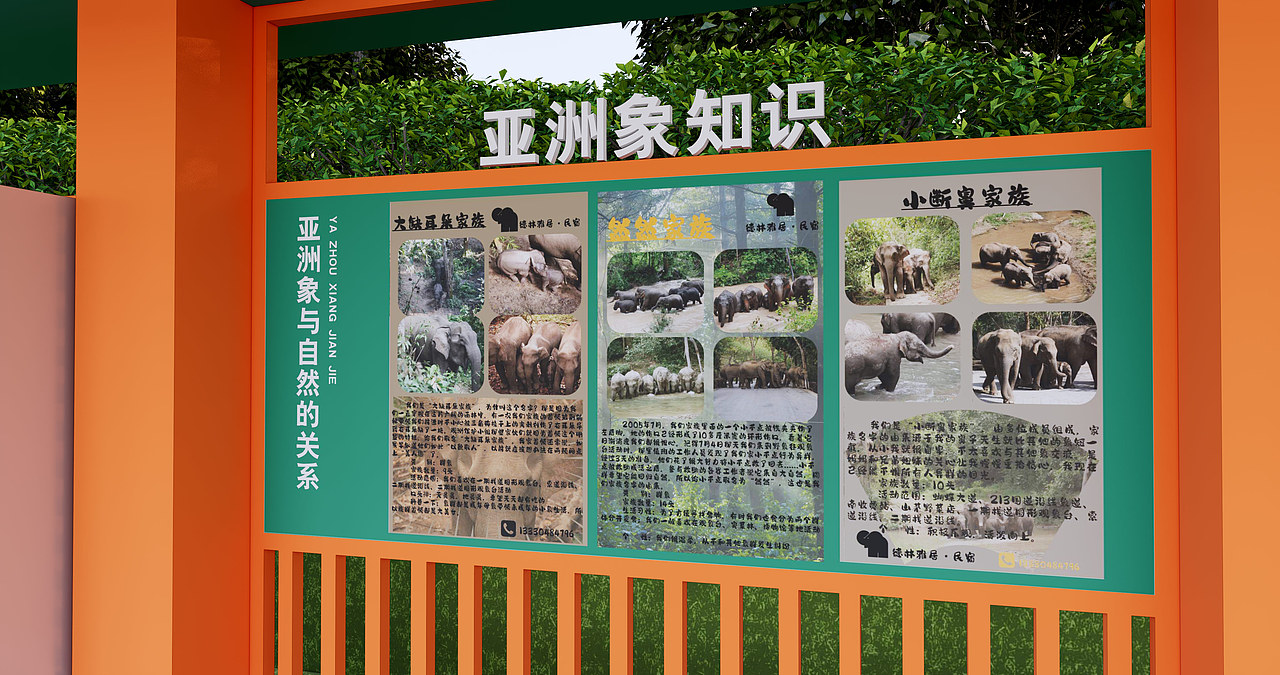 西双版纳大渡岗北象南归特色村子标识设计方案