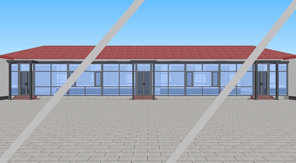 隔热玻璃阳光房设计效果图