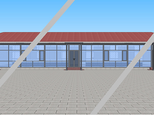 隔热玻璃阳光房设计效果图S233