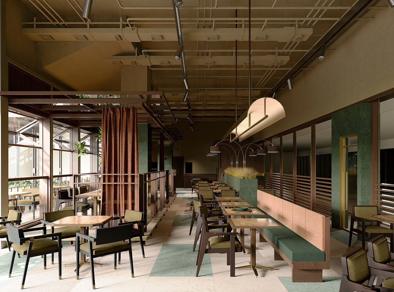 南洋风餐厅设计|文字青年的吃饭地（图ZMzc3NTc4NzUy） - 酒店餐饮设计 - 站酷设计师创乂元视觉设计原创素材 - 站酷ZCOOL