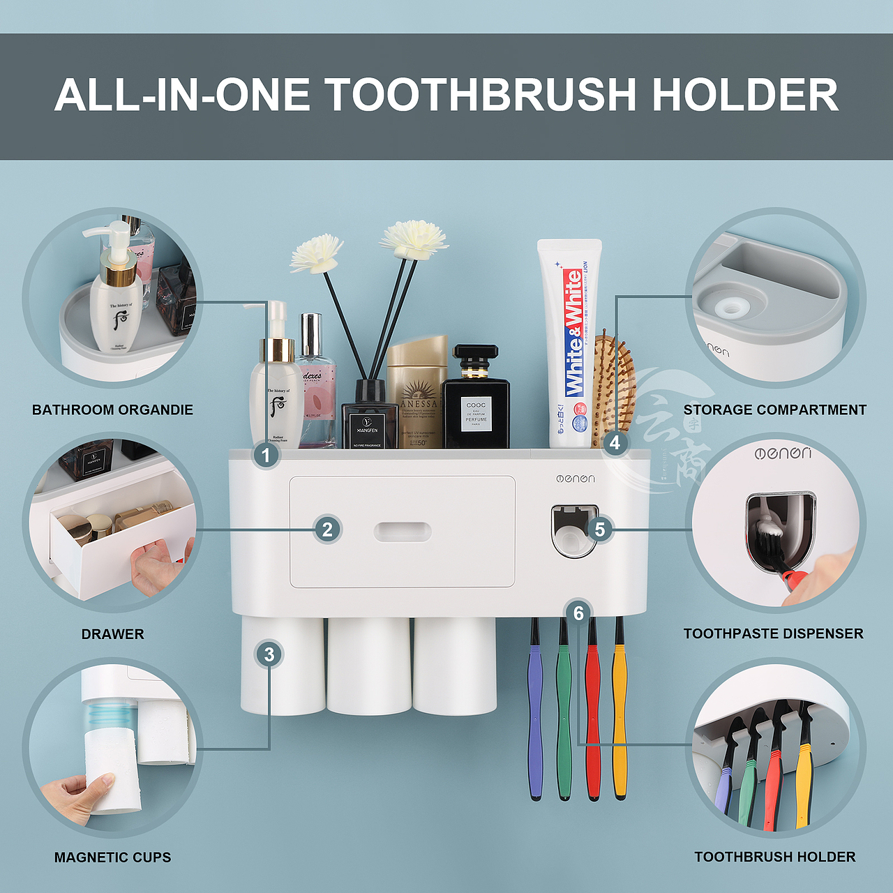 亚马逊图片拍摄/设计/精修——牙刷架