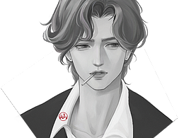  一组练习黑白头像