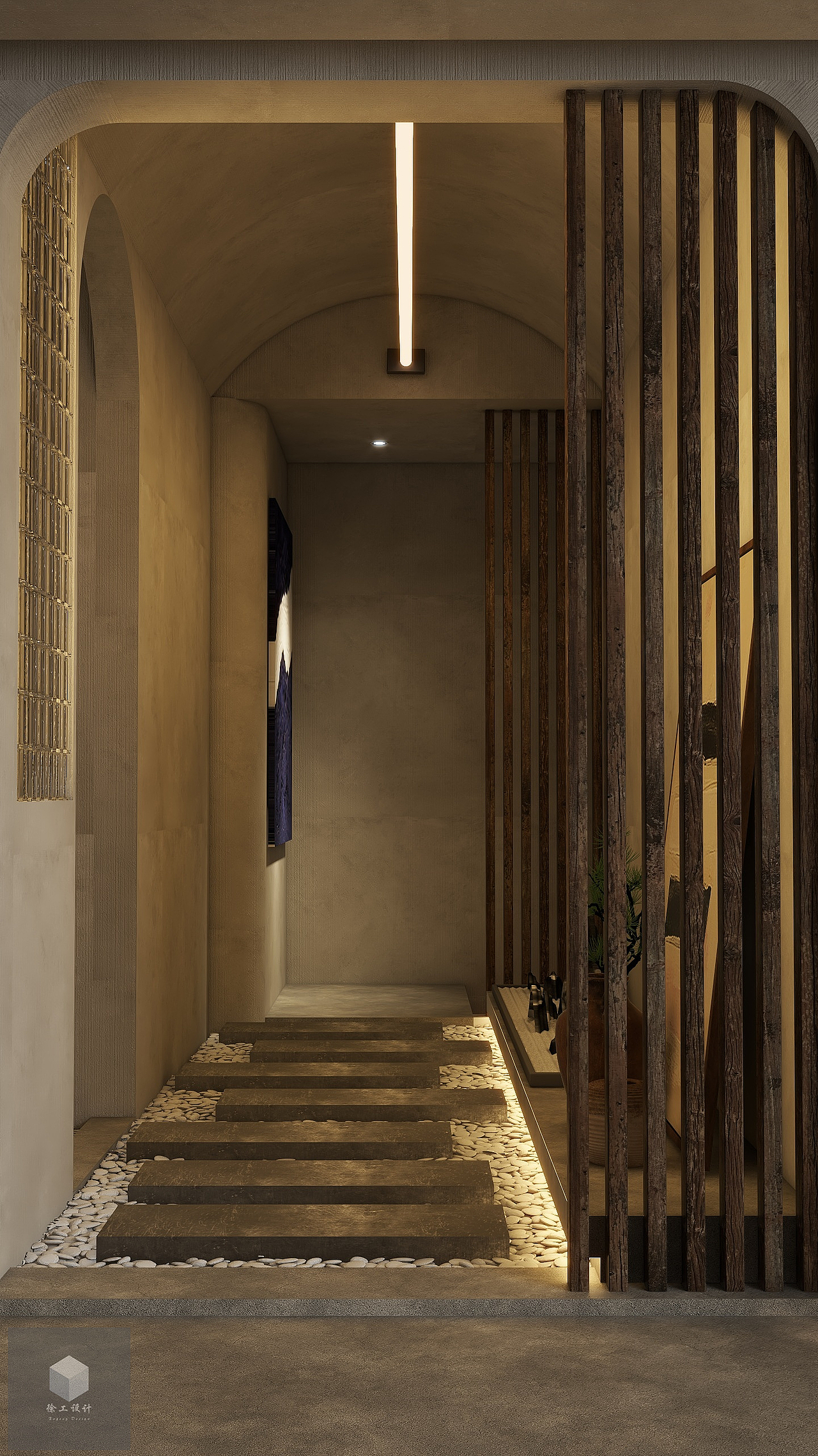 侘寂风茶室和办公多功能一体空间