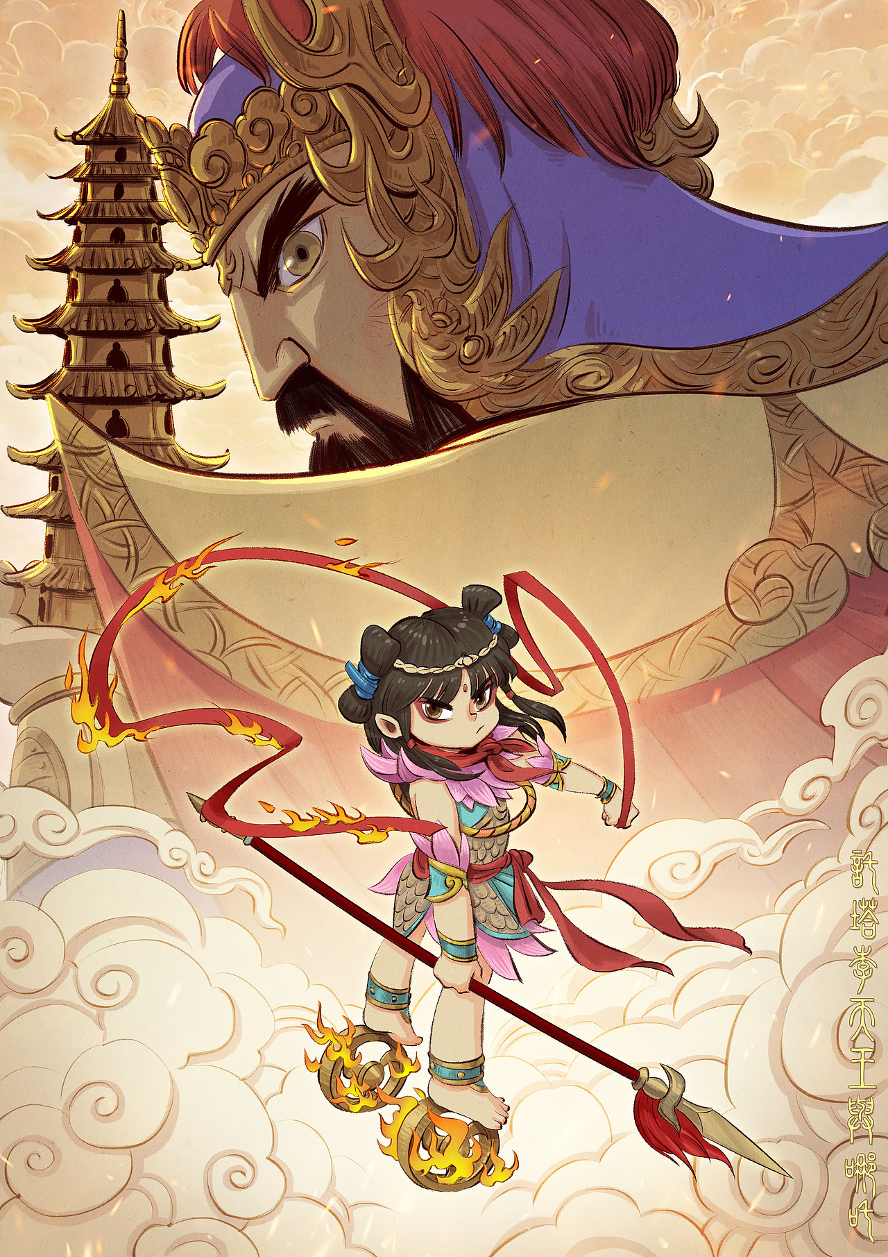 国风绘本风格西游记插画（图ZMzc3NTk3MzA4） - 绘本 - 站酷设计师羽颗原创素材 - 站酷ZCOOL