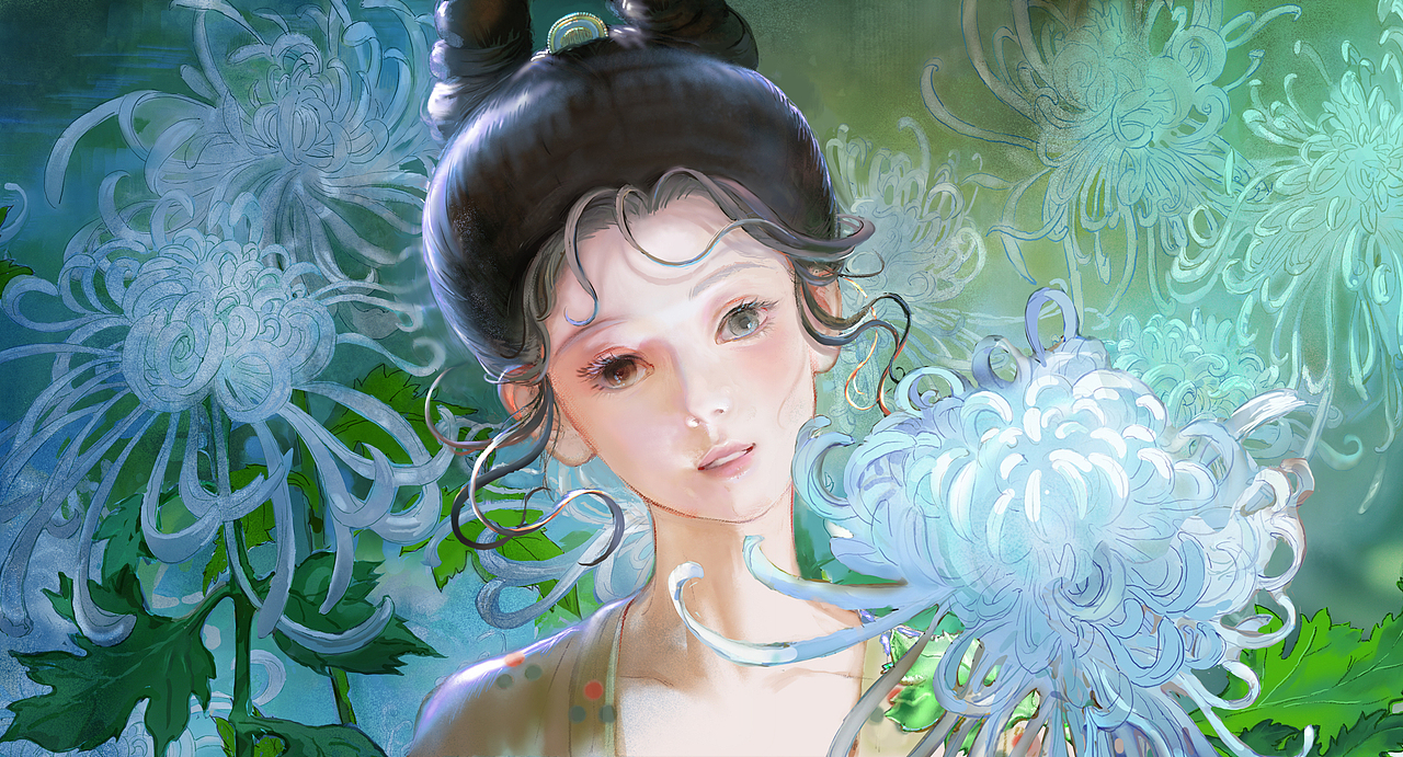 《辰色 • 中国十二色》之 ❁ 亥时 • 月白（图ZMzc3NjIxODky） - 绘本 - 站酷设计师李若绮酿造原创素材 - 站酷ZCOOL