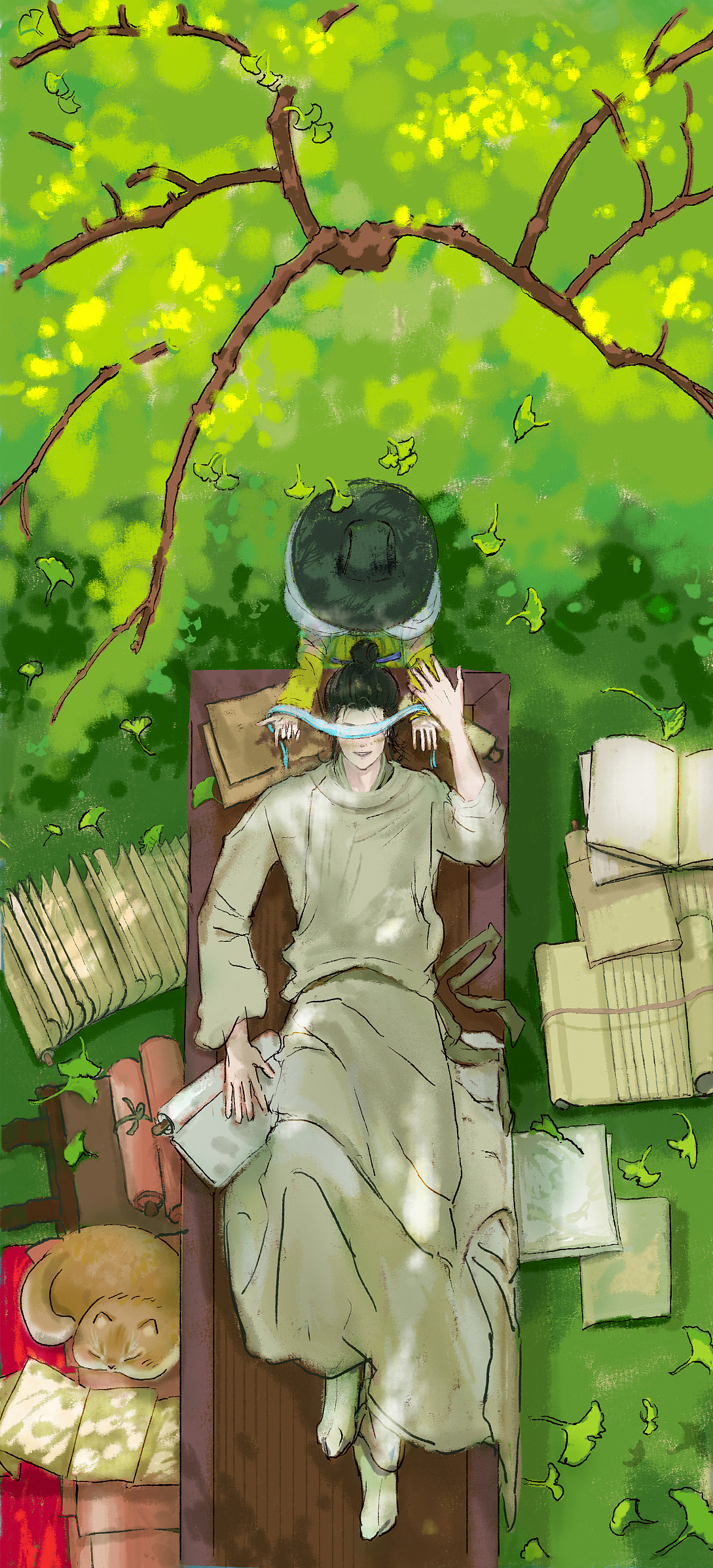 《辰色 • 中国十二色》之 ❁ 亥时 • 月白（图ZMzc3NjIyMzI0） - 绘本 - 站酷设计师李若绮酿造原创素材 - 站酷ZCOOL