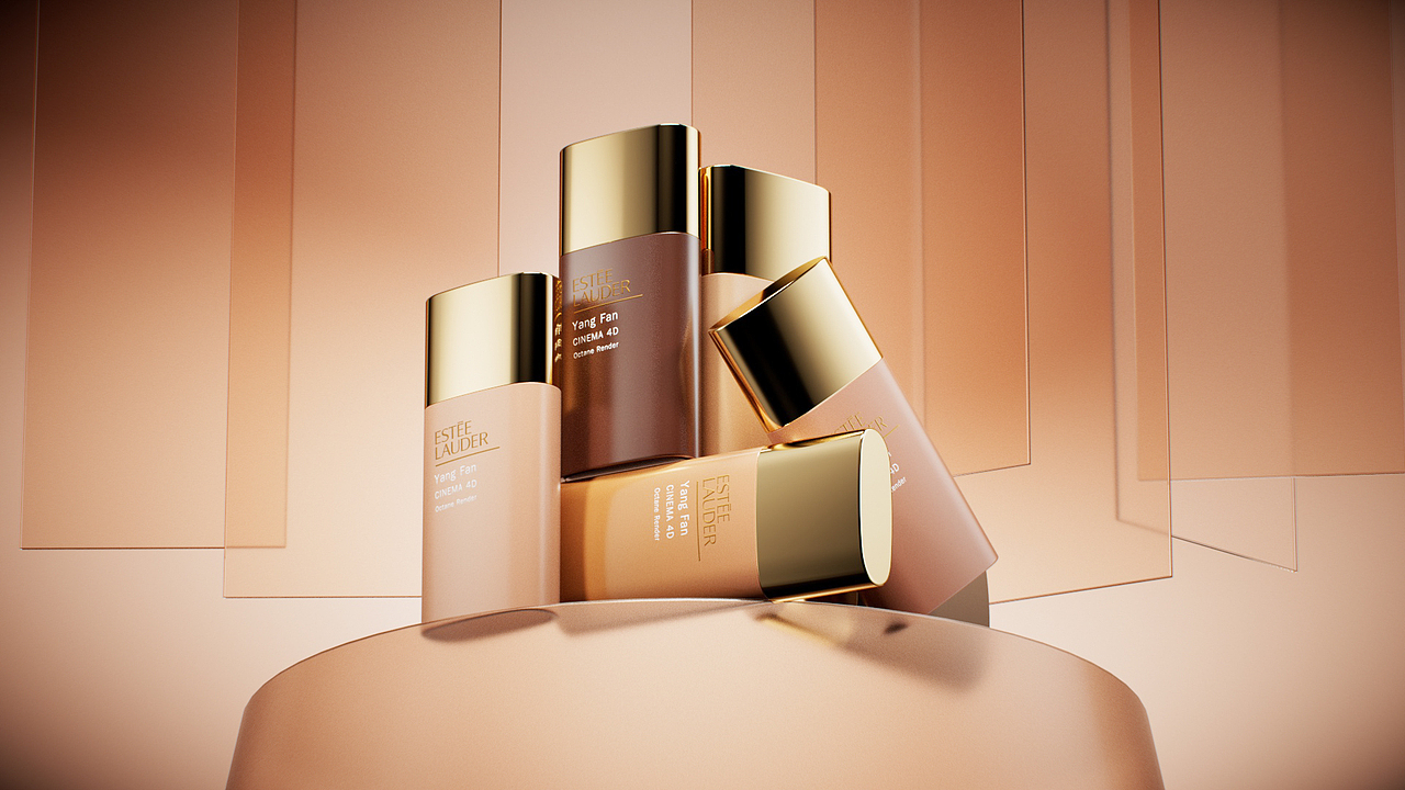 C4D雅诗兰黛化妆品动态解析