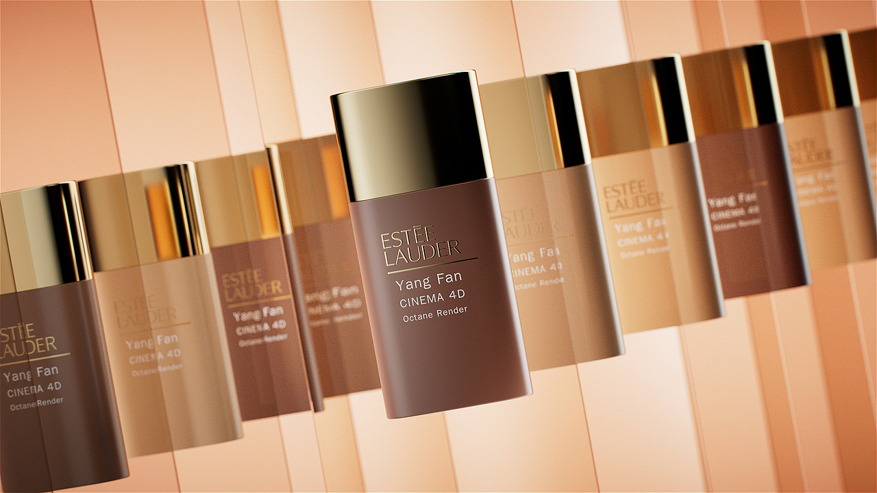 C4D雅诗兰黛化妆品动态解析