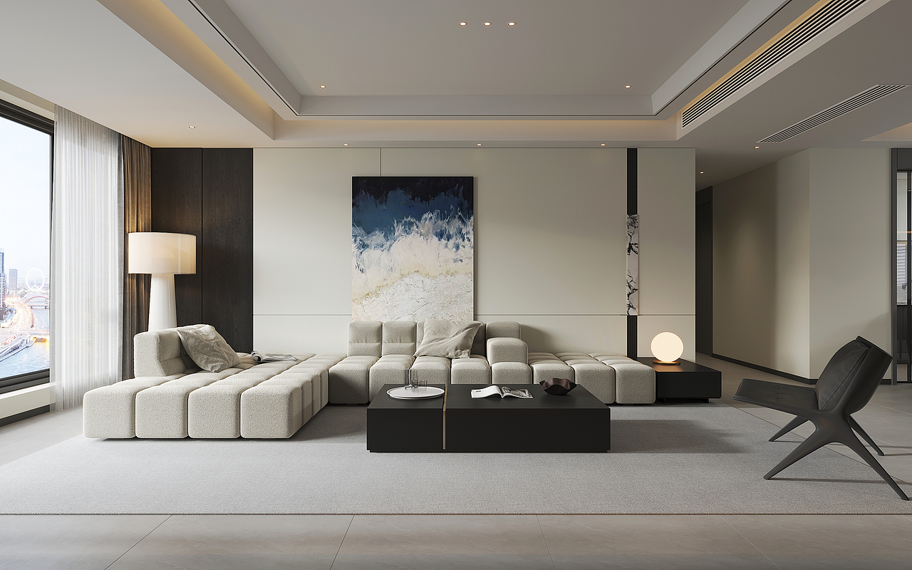 现代黑白灰格调（图ZMzc3NjM3ODE2） - 家装设计 - 站酷设计师是丽丽啊wink原创素材 - 站酷ZCOOL