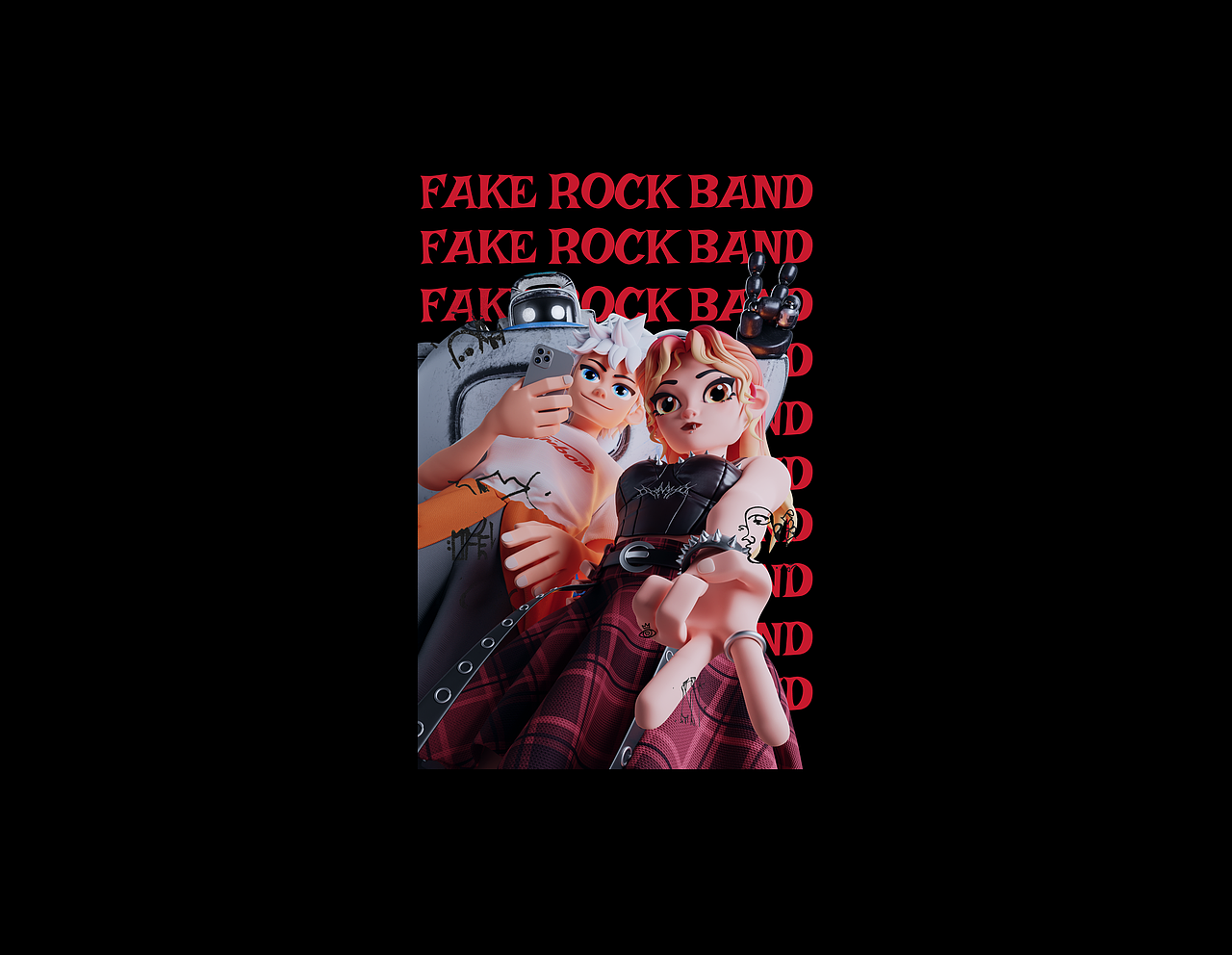 Fake rock band