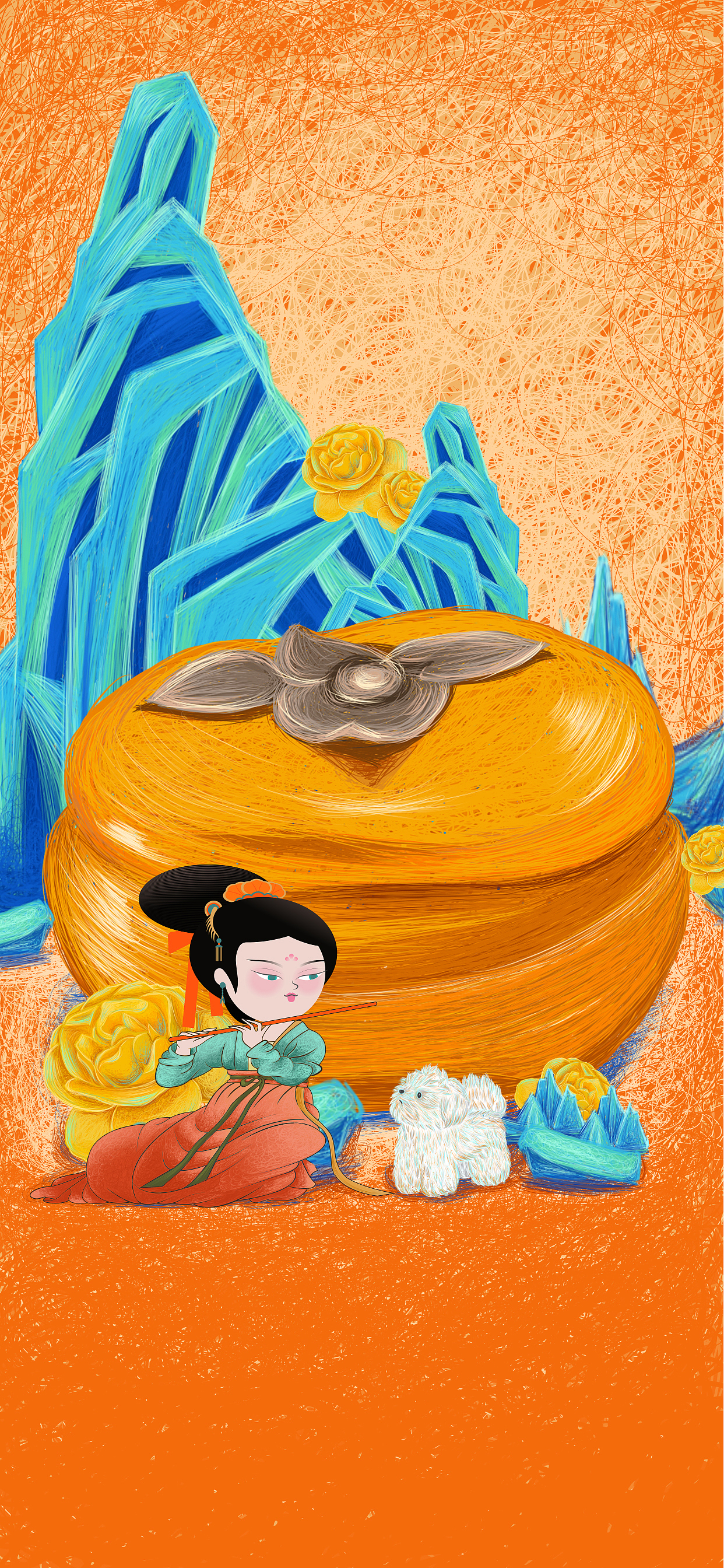 柿子熟了（图ZMzc3NjU3NTI0） - 创作习作 - 站酷设计师叮当DD原创素材 - 站酷ZCOOL