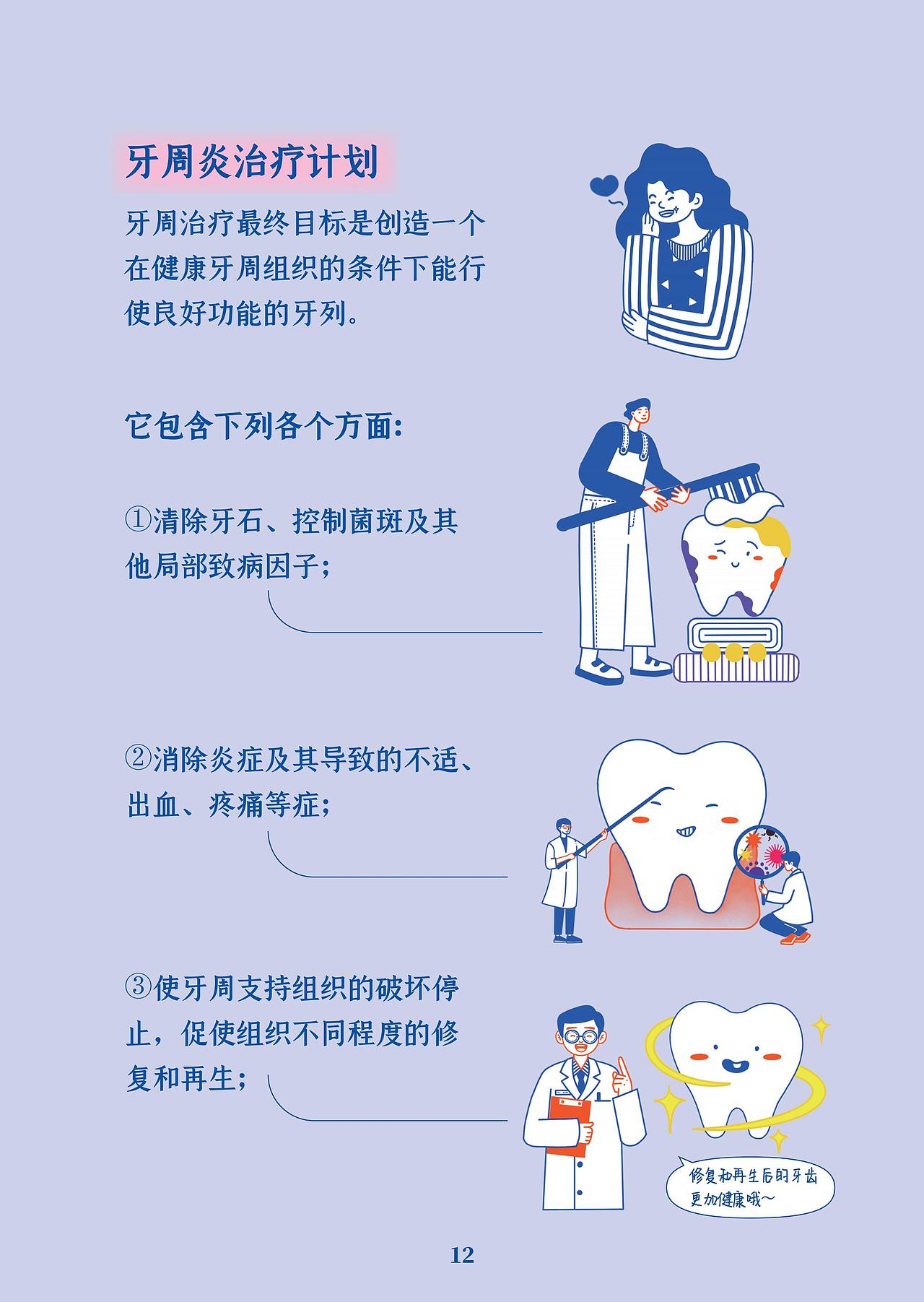 南方医院-牙周炎科普插画手册（图ZMzc3NjY2NTMy） - 书籍/画册 - 站酷设计师x大宝x原创素材 - 站酷ZCOOL