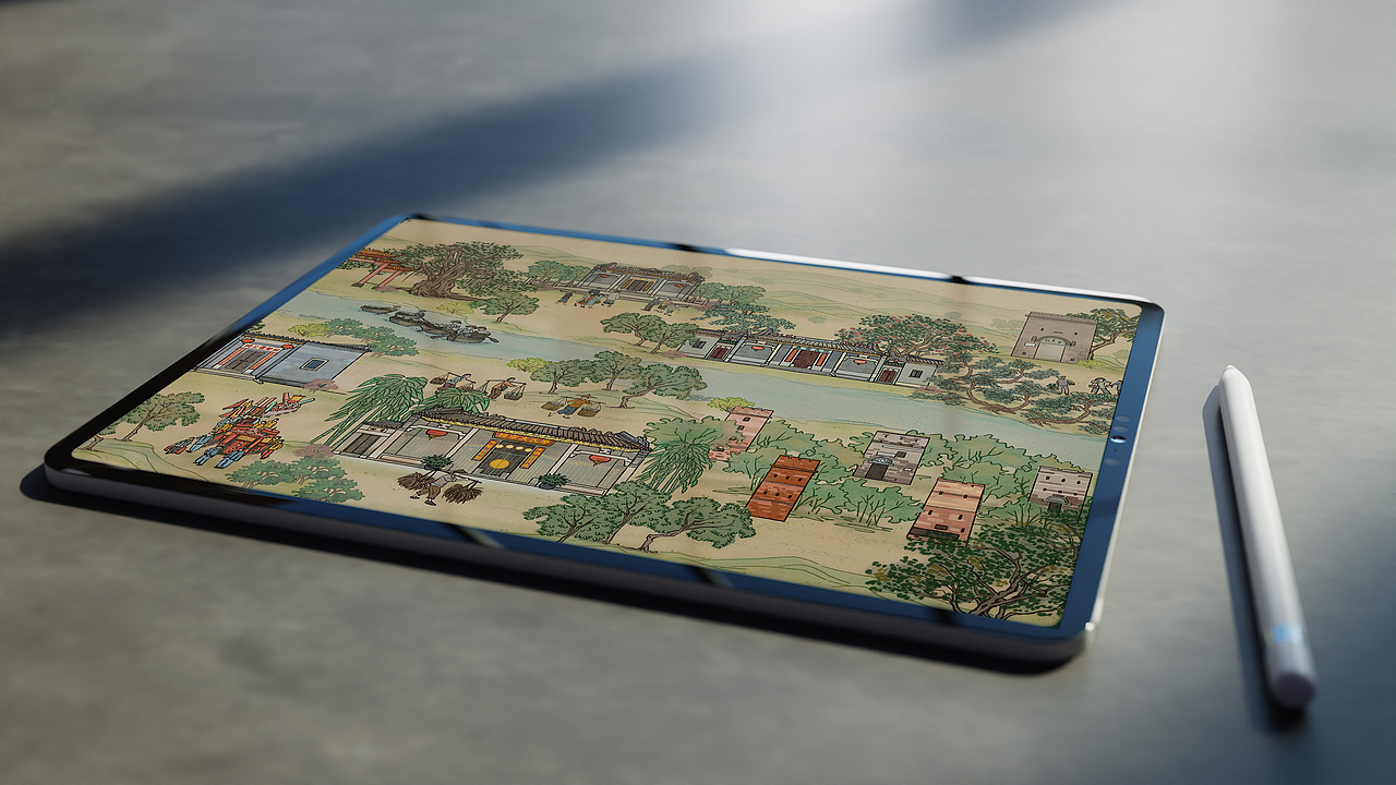 手绘地图合集-中国传统建筑