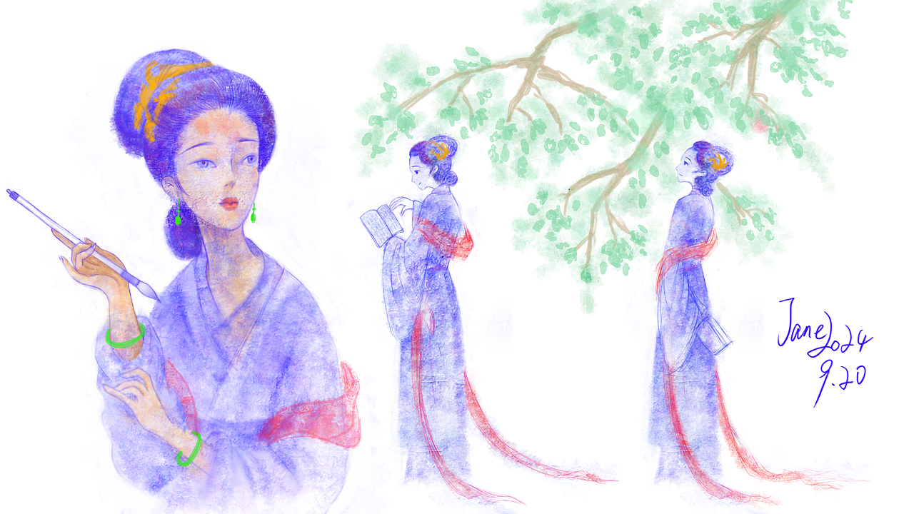 「艺术插画」李清照-如梦令