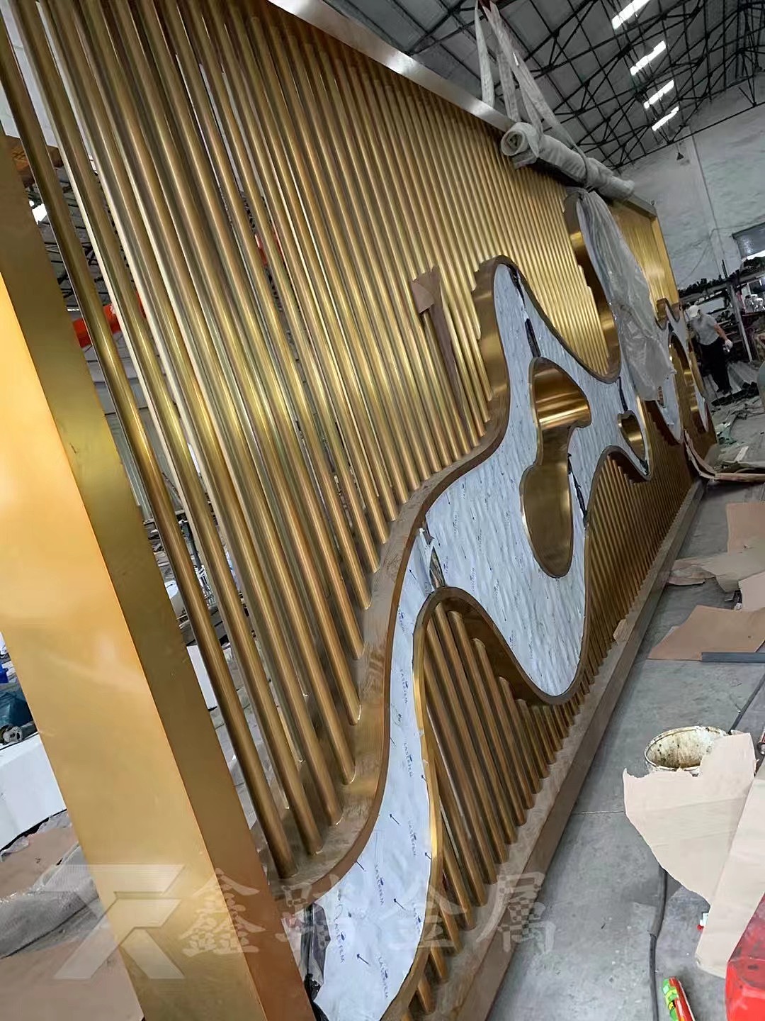 售楼部不锈钢大型景墙 不锈钢景墙装饰定制