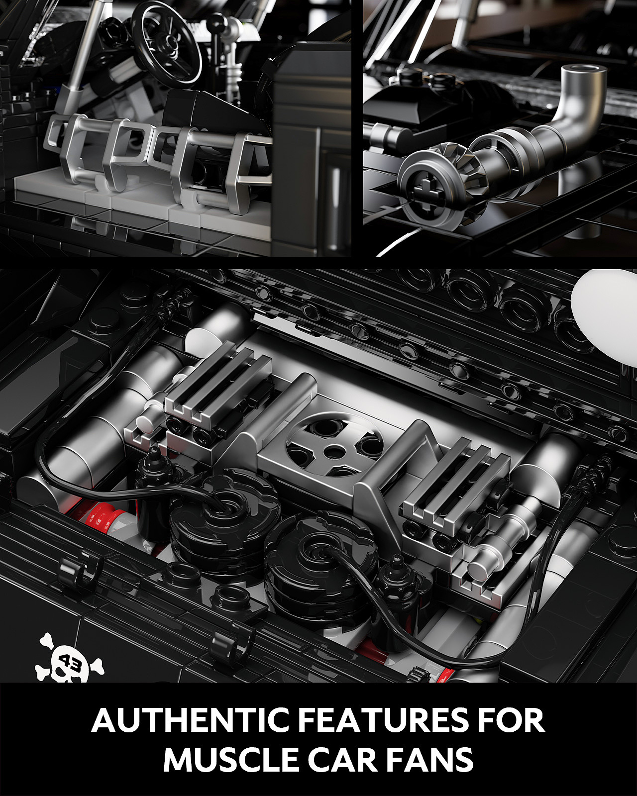 ai图片渲染场景图 | 野马砖车