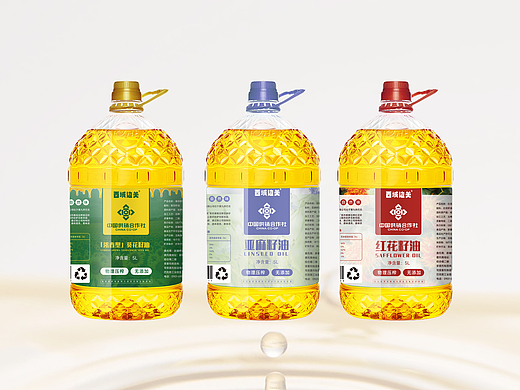 食用油包装标签不干胶设计