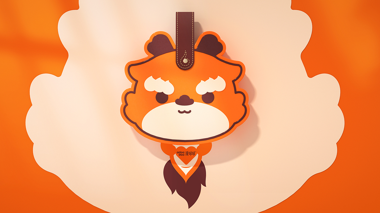 爱哆哆X橘猫2024龙年系列包装设计诞生礼礼盒包装手绘