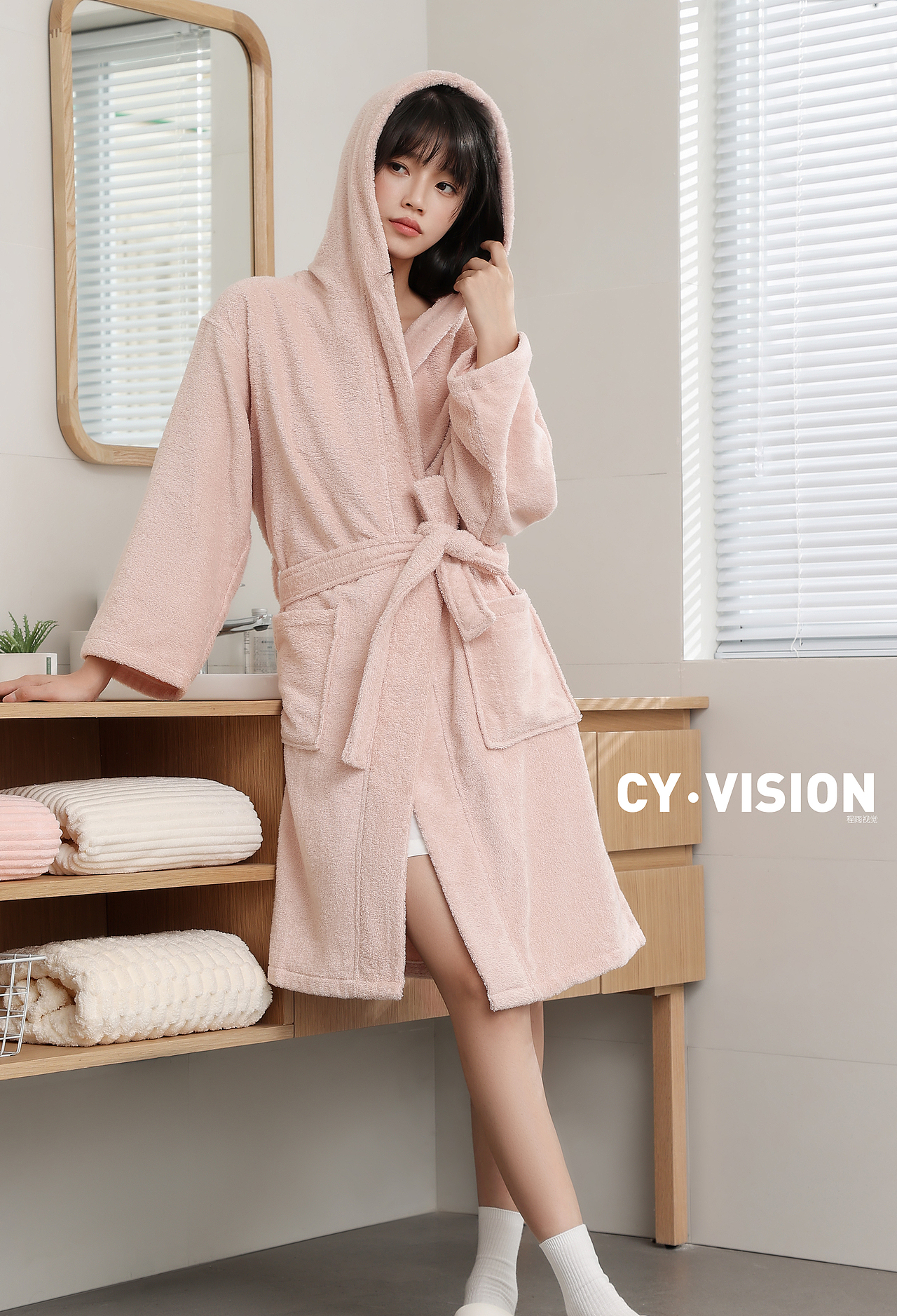 SANLI浴袍浴巾拍摄