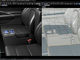 Blender渲染/车载扶手箱