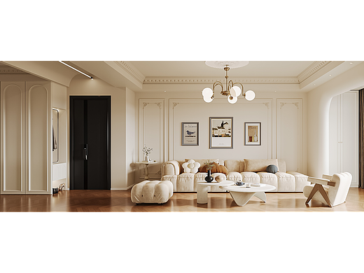 法式客餐厅（个人主页-ZNzA0NzI2MDg=） - 家装设计 - 站酷设计师景泽效果图原创素材 - 站酷ZCOOL