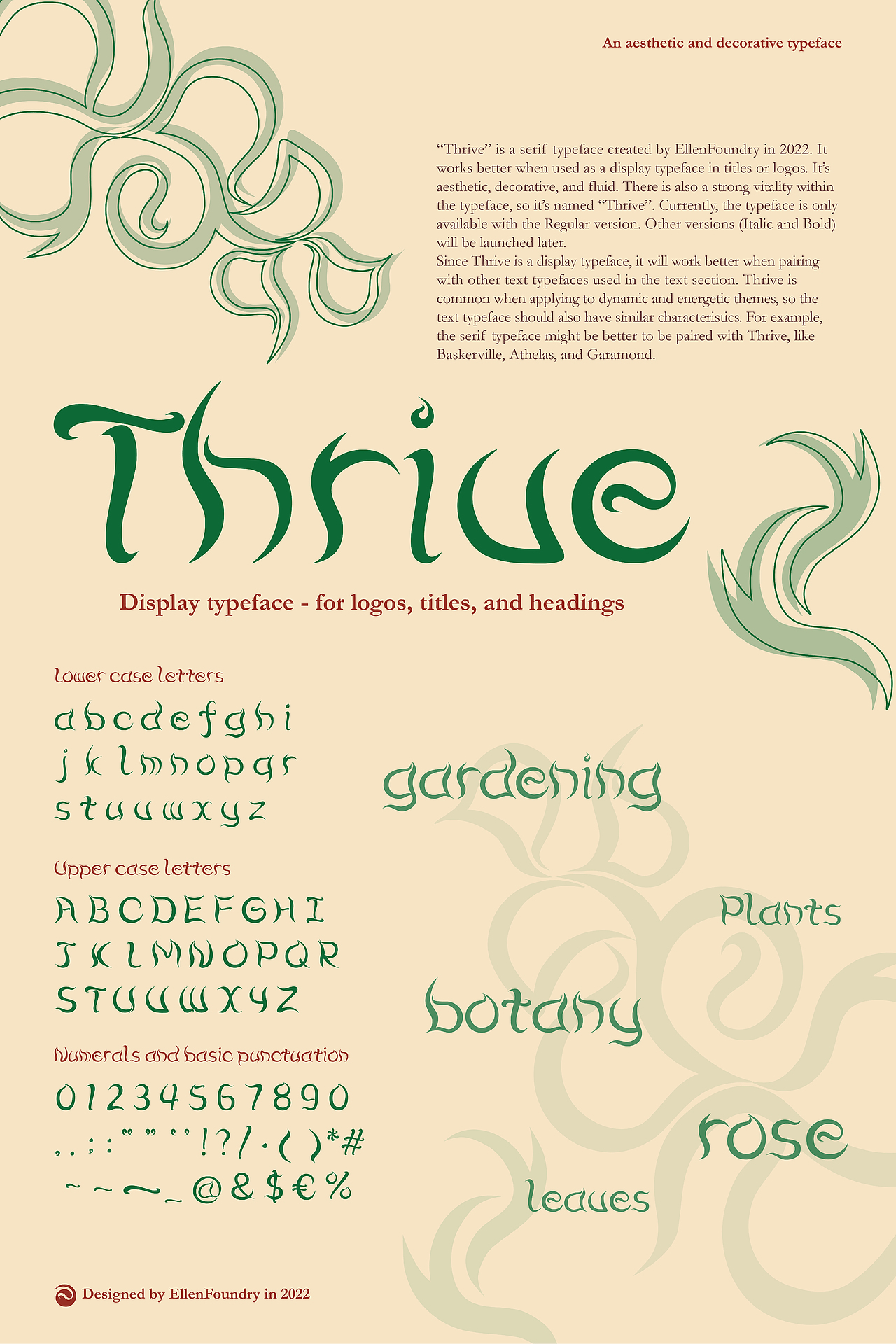 “Thrive”在植物主题海报里的应用