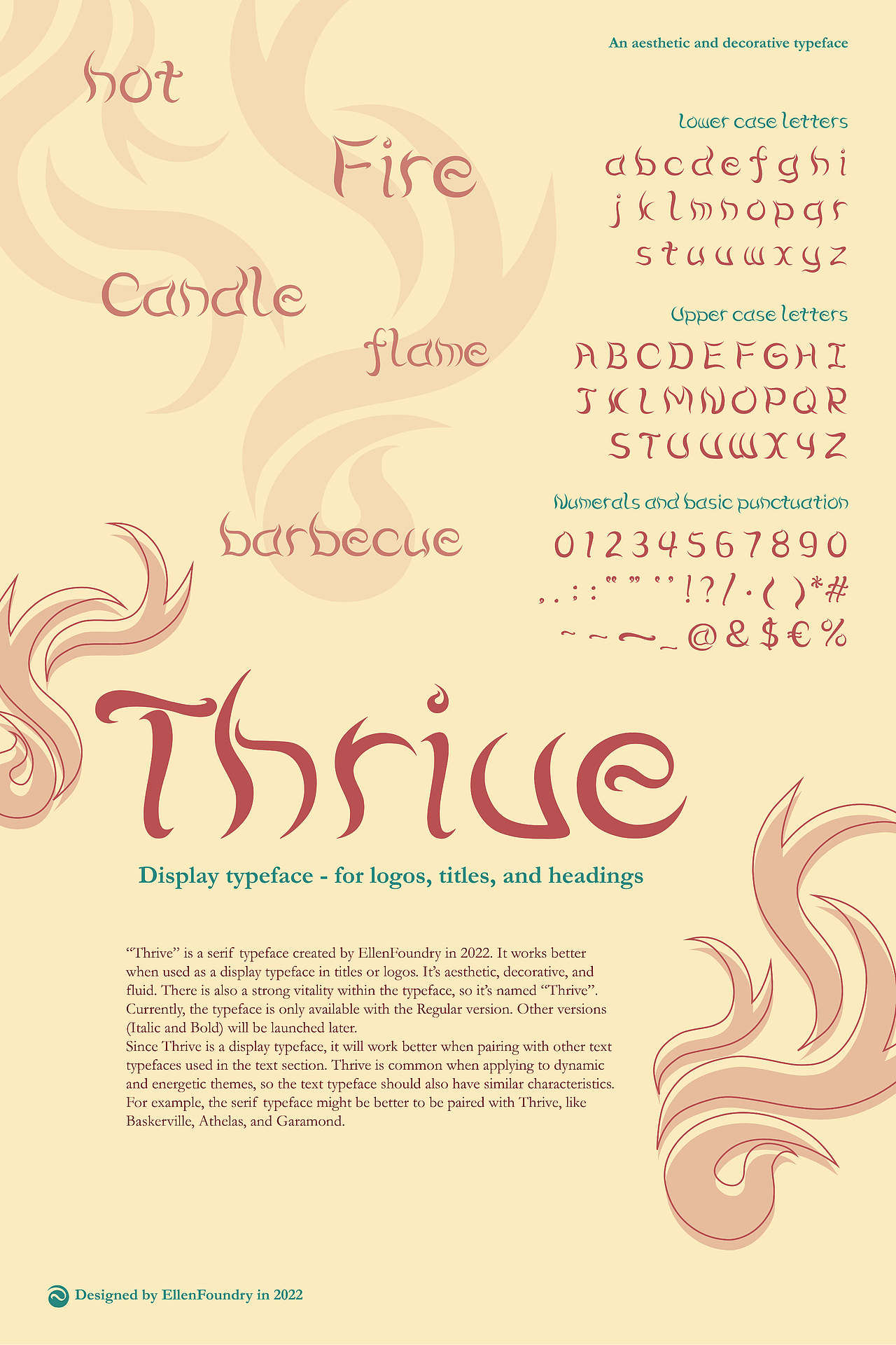 “Thrive”在火元素海报里的应用