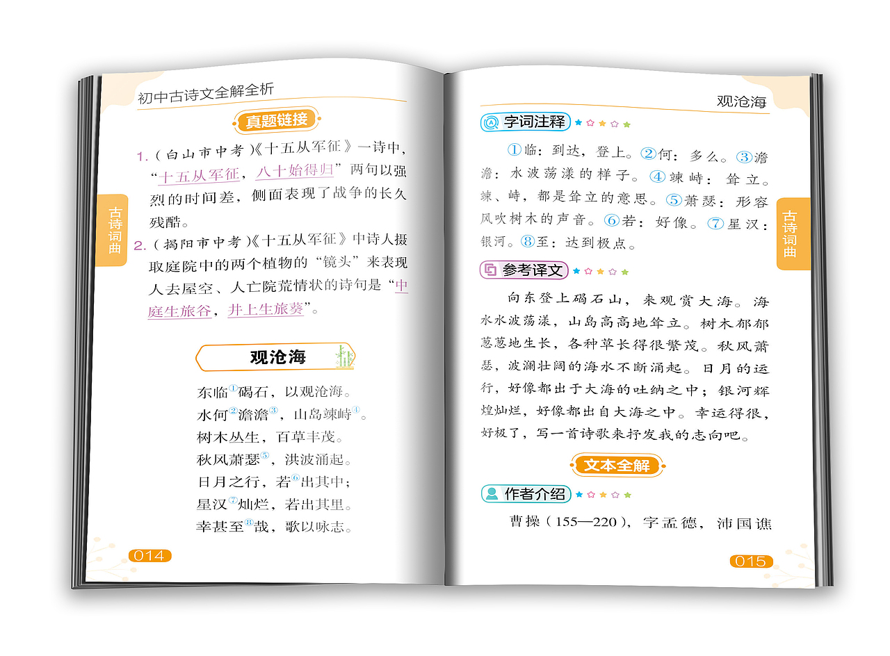 排版设计-教辅书48开初中古诗文版式设计