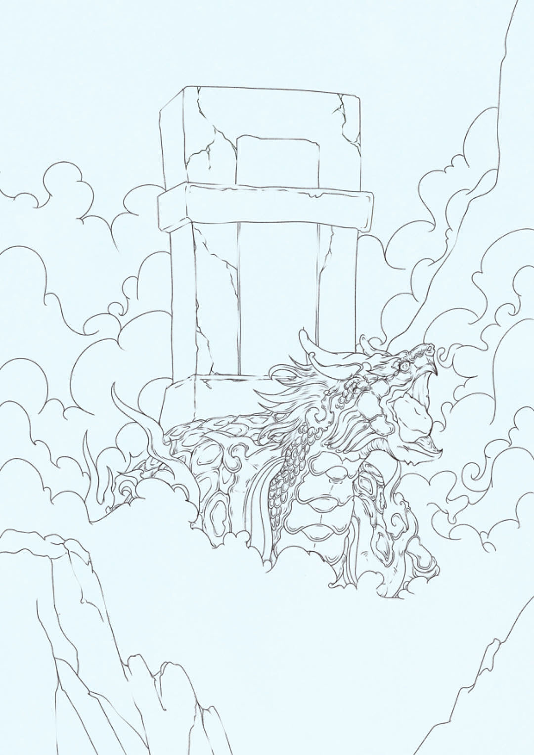 《龙生九子》六子霸下（图ZMzc3Nzc0MTk2） - 艺术插画 - 站酷设计师三闪原创素材 - 站酷ZCOOL