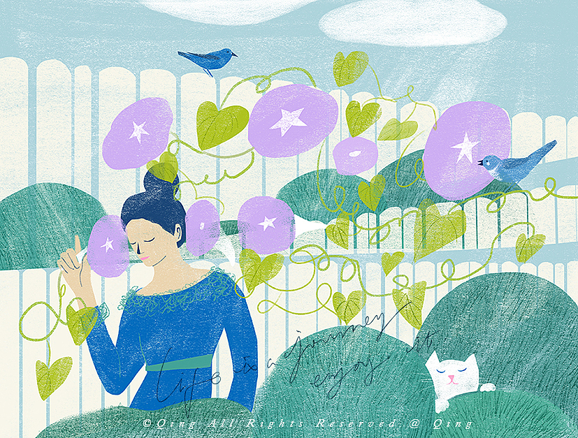 绿色的季节（图ZMzc3NzgwMDg0） - 商业插画 - 站酷设计师插画师晓晴天Qing原创素材 - 站酷ZCOOL