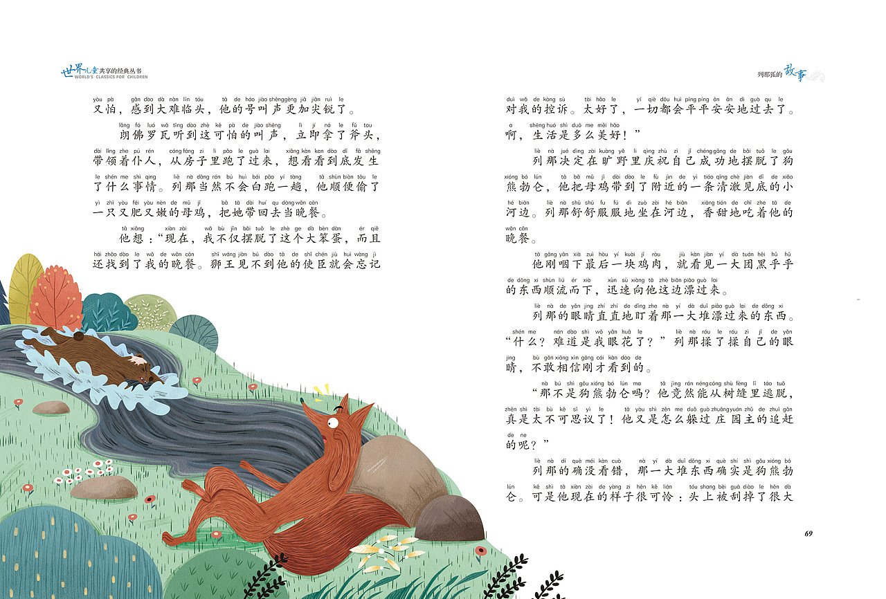 儿童插画 ▏《列那狐的故事》