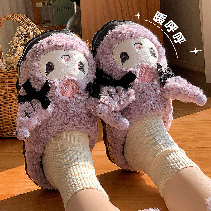 库洛米卡通棉拖鞋冬季保暖详情排版