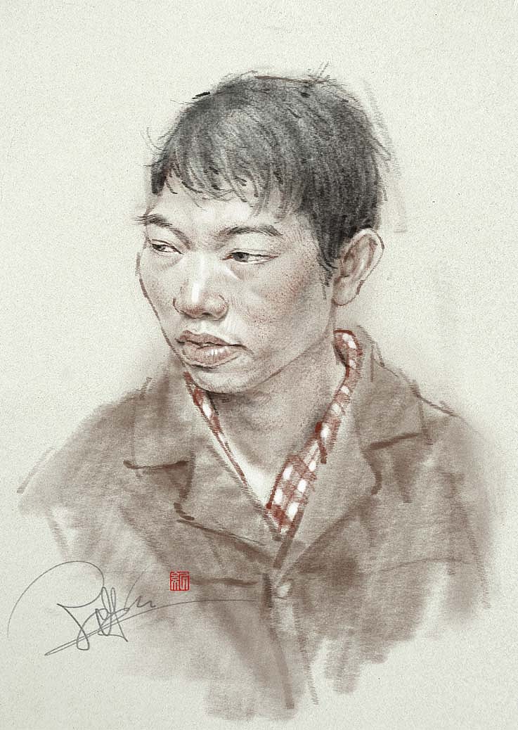 纪保超素描着衣人物素描与速写