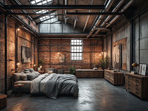 ComfyUI室内工业LOFT风格