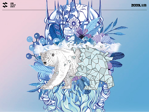 幻空北极回归闪魔手机壳插画创作设计